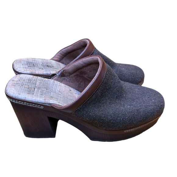 Korks Kork Ease | Lori Slip On Fabric Clog Mule Block Heel Platform Shoe 9 - Picture 6 of 10